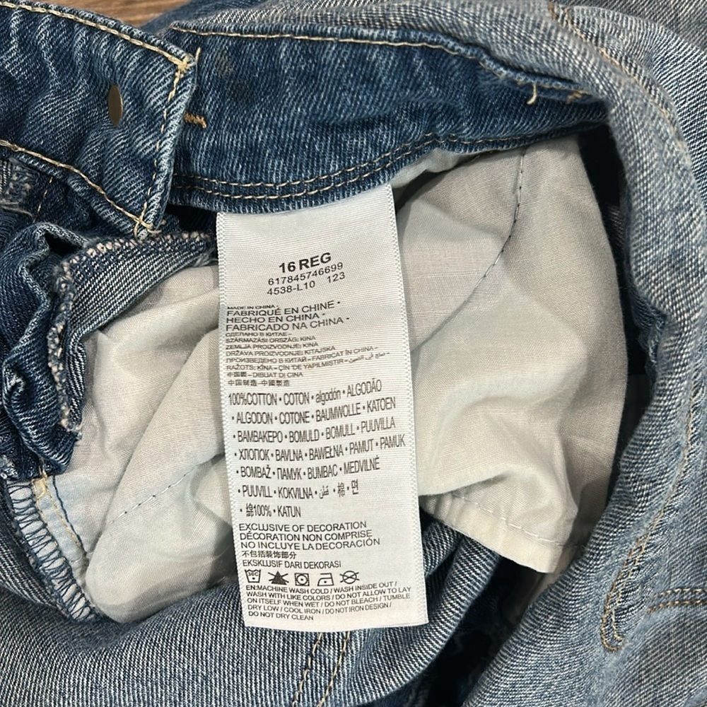 Levi’s Girls Denim Shortalls Size 16 Regular like new - Picture 12 of 12